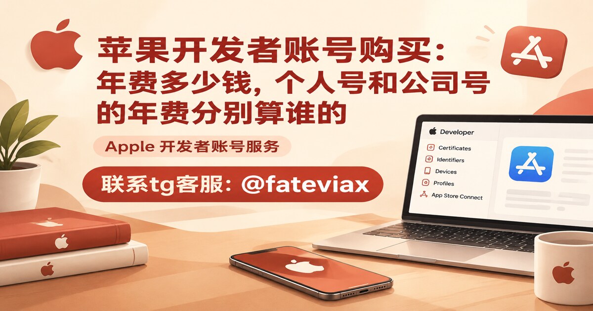 苹果开发者账号购买:年费多少钱,个人号和公司号的年费分别算谁的