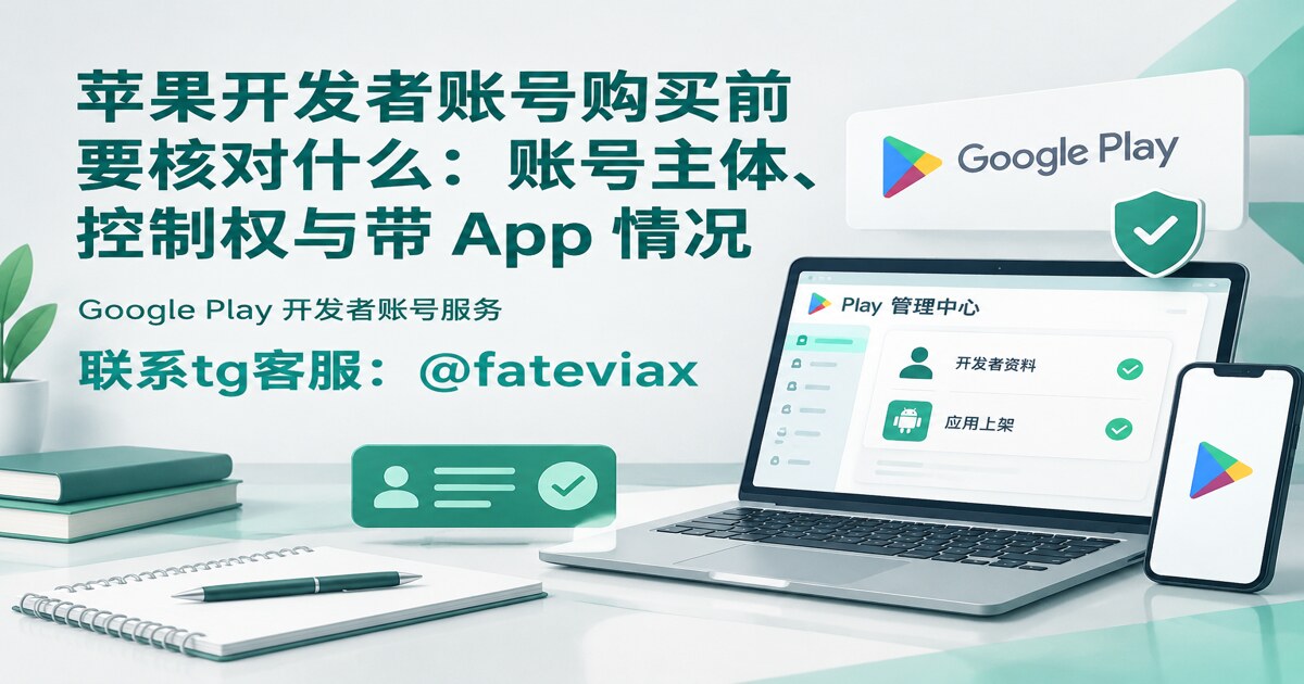 苹果开发者账号购买前要核对什么：账号主体、控制权与带 App 情况