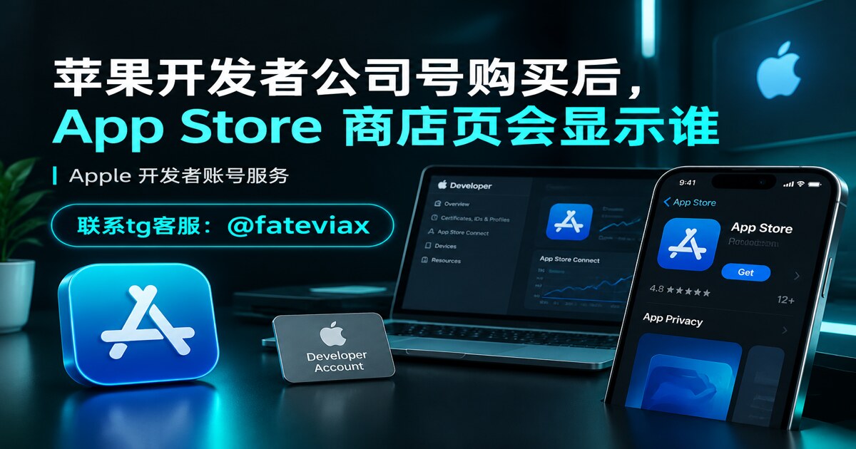 苹果开发者公司号购买后，App Store 商店页会显示谁