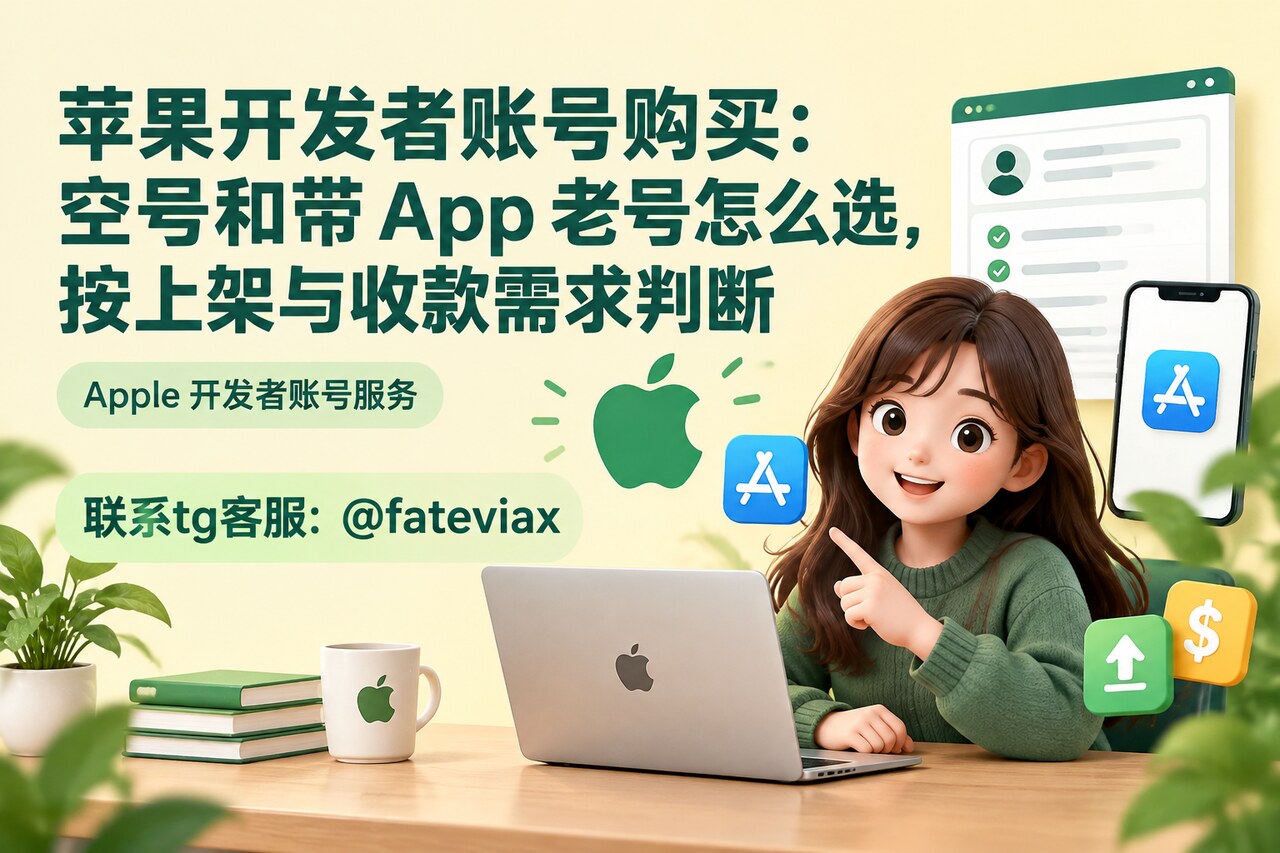 苹果开发者账号购买时对比空号与带 App 老号的上架和收款需求
