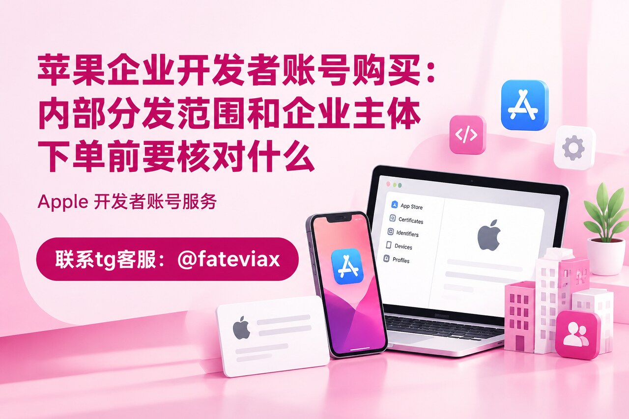 苹果企业开发者账号购买:内部分发范围和企业主体下单前要核对什么