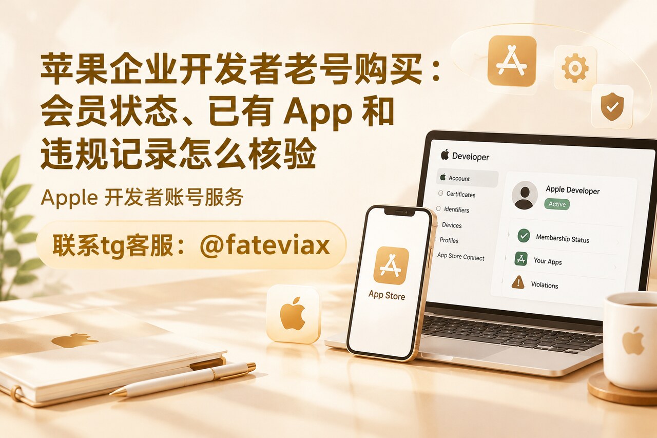 核对苹果企业开发者老号购买前的会员状态、证书与违规记录