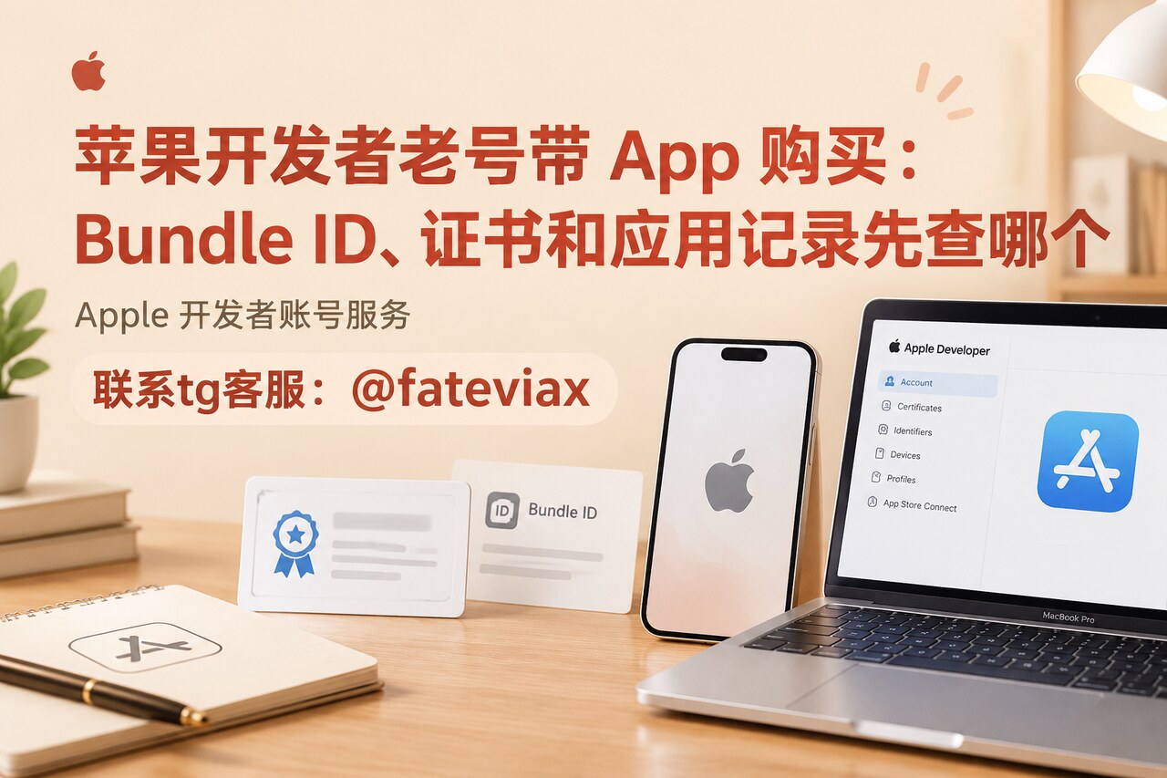 苹果开发者老号带 App 购买：Bundle ID、证书和应用记录先查哪个