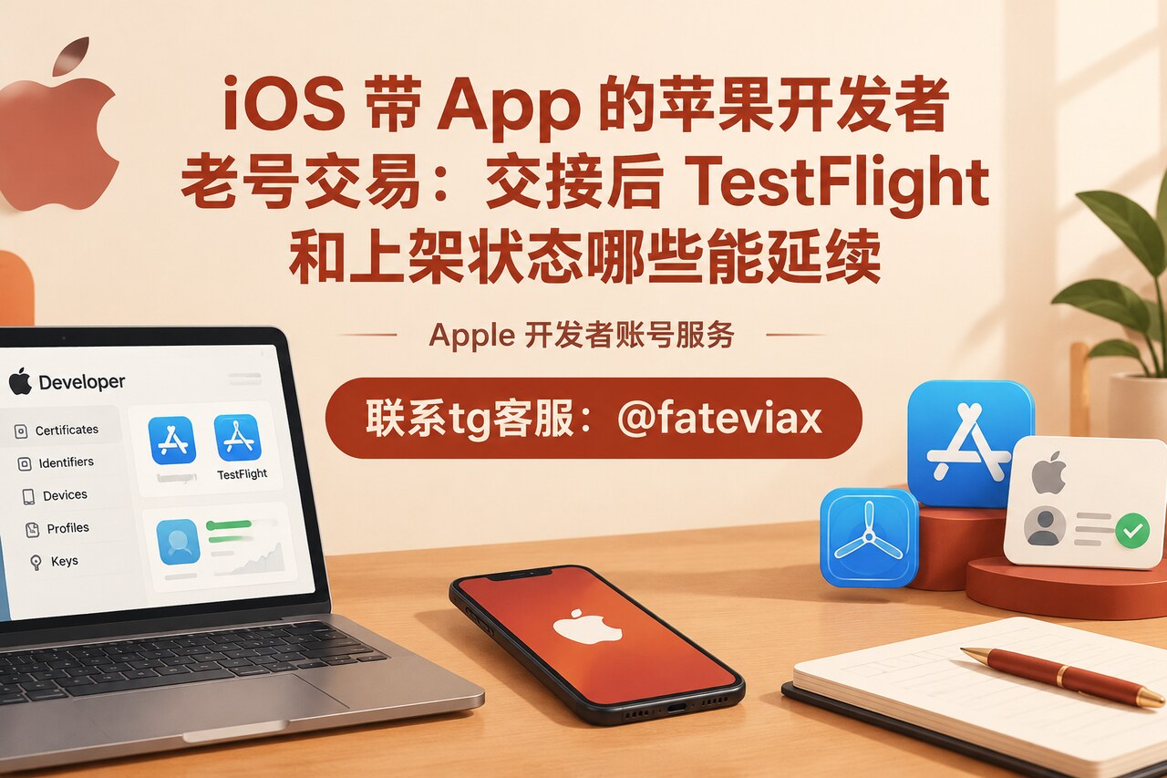 iOS 带 App 的苹果开发者老号交易:交接后 TestFlight 和上架状态哪些能延续