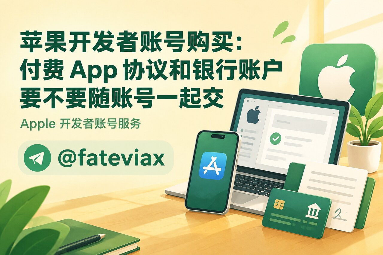 苹果开发者账号购买:付费 App 协议和银行账户要不要随账号一起交