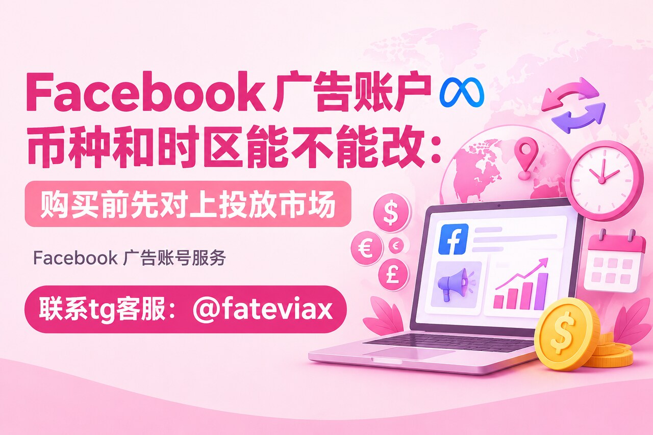 Facebook 广告账户币种和时区能不能改：购买前先对上投放市场
