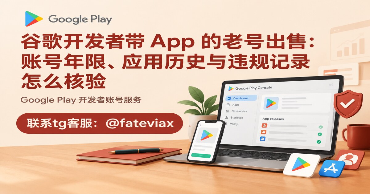 谷歌开发者带 App 的老号出售：账号年限、应用历史与违规记录怎么核验