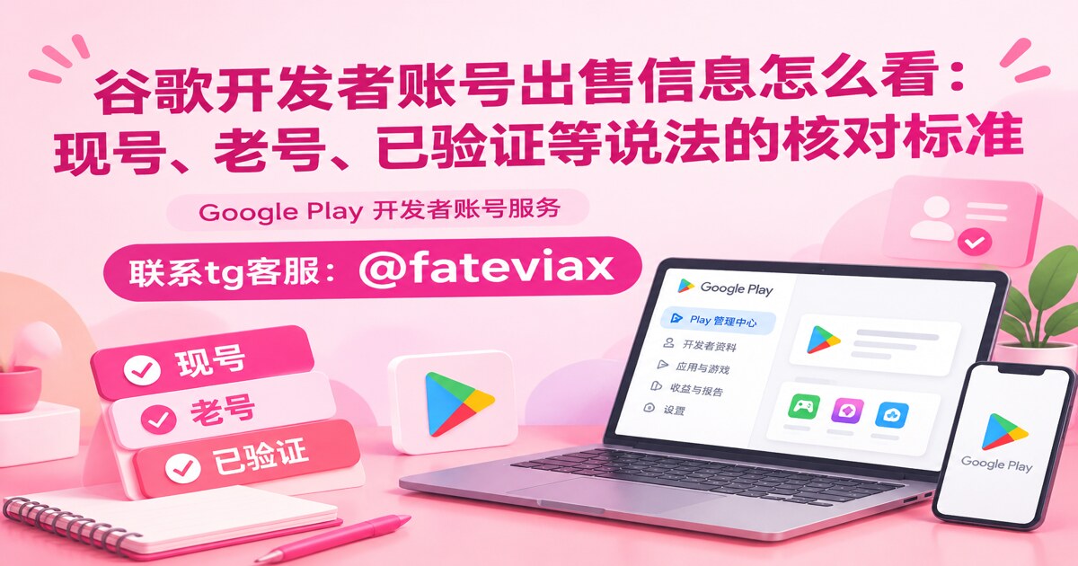 谷歌开发者账号出售信息怎么看:现号、老号、已验证等说法的核对标准
