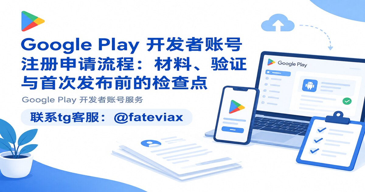Google Play 开发者账号注册申请流程:材料、验证与首次发布前的检查点