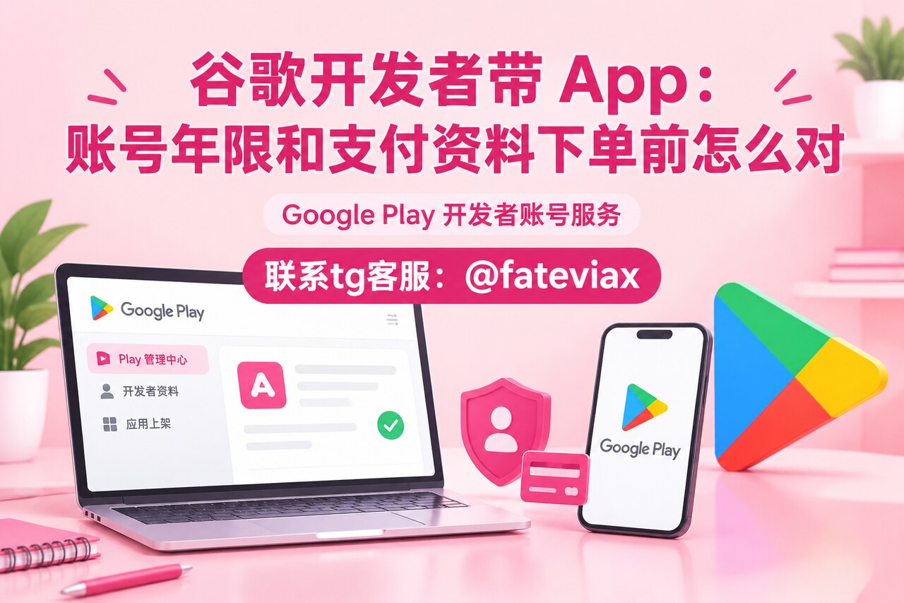 谷歌开发者带 App:账号年限和支付资料下单前怎么对