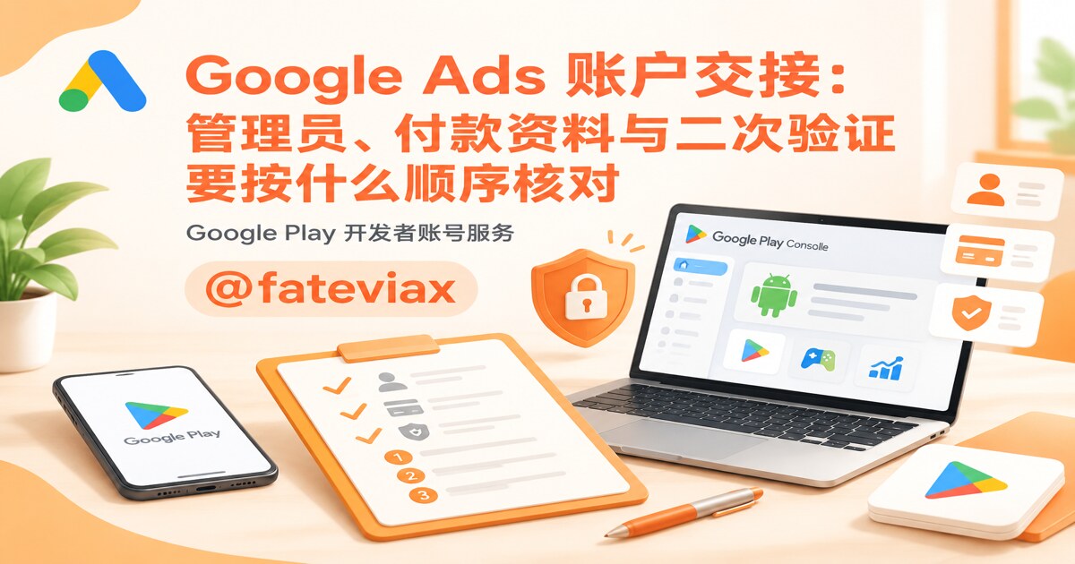 Google Ads 账户交接：管理员、付款资料与二次验证要按什么顺序核对