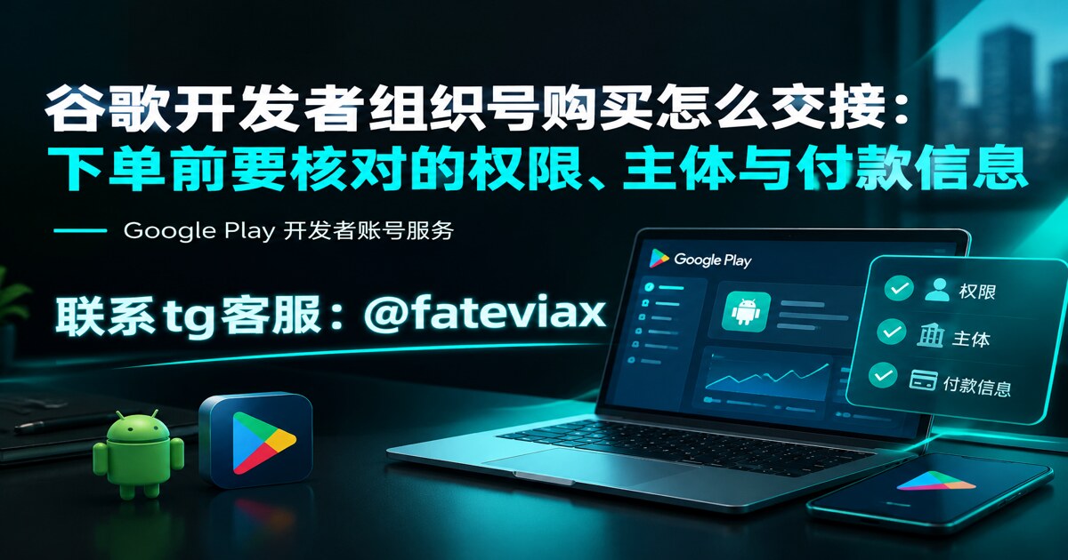 谷歌开发者组织号购买怎么交接：下单前要核对的权限、主体与付款信息