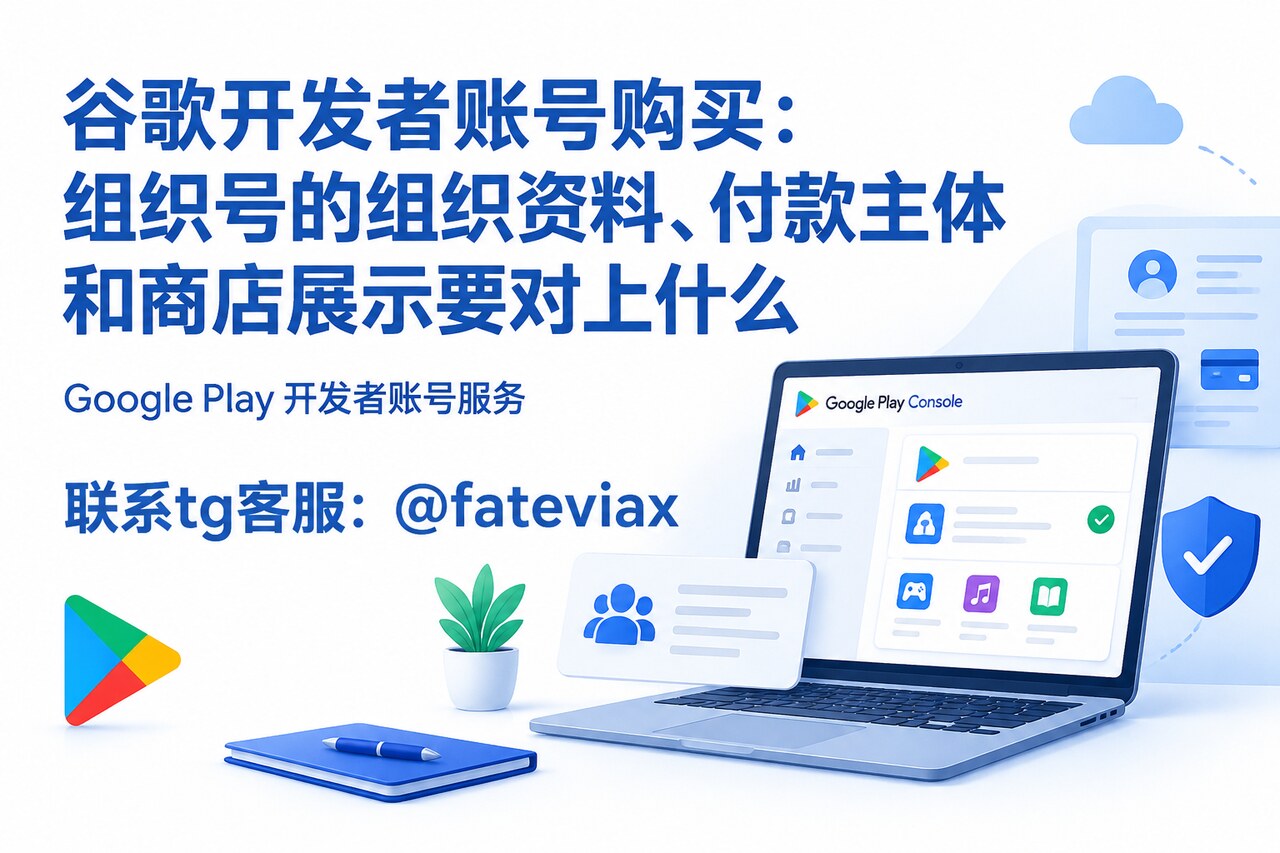 谷歌开发者账号购买:组织号的组织资料、付款主体和商店展示要对上什么