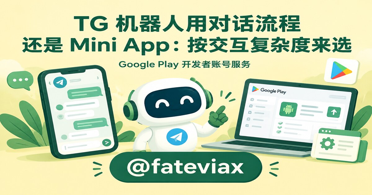 TG 机器人用对话流程还是 Mini App:按交互复杂度来选
