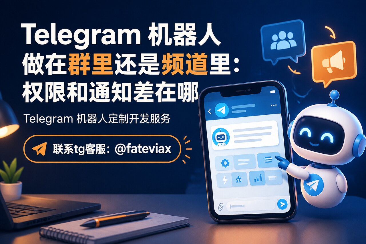 Telegram 机器人做在群里还是频道里:权限和通知差在哪